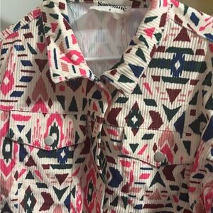 Colorful Geometric Patterned Jacket Emily Wonder